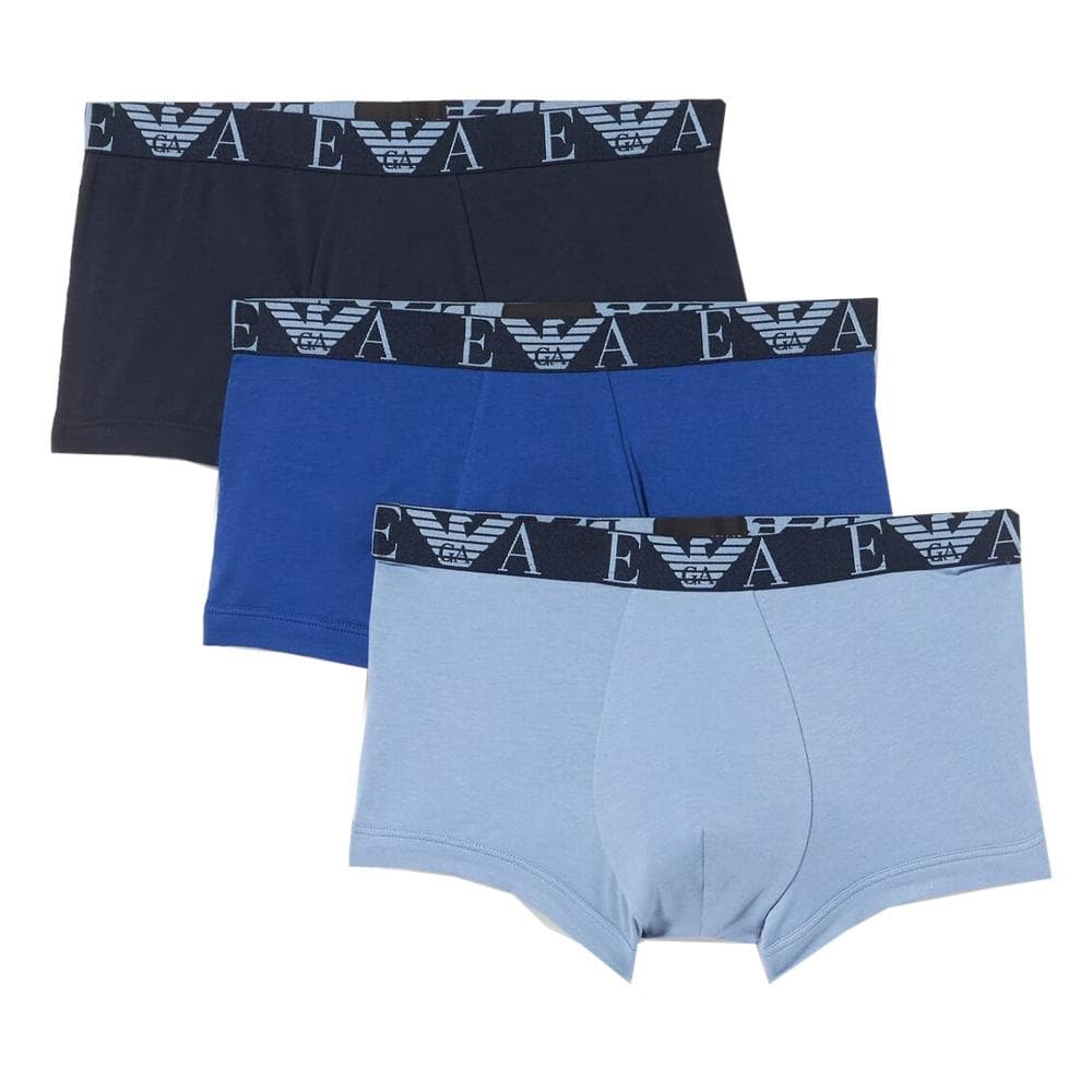 x3 Boxers Noir/Marine Homme Emporio Armani 111357 1