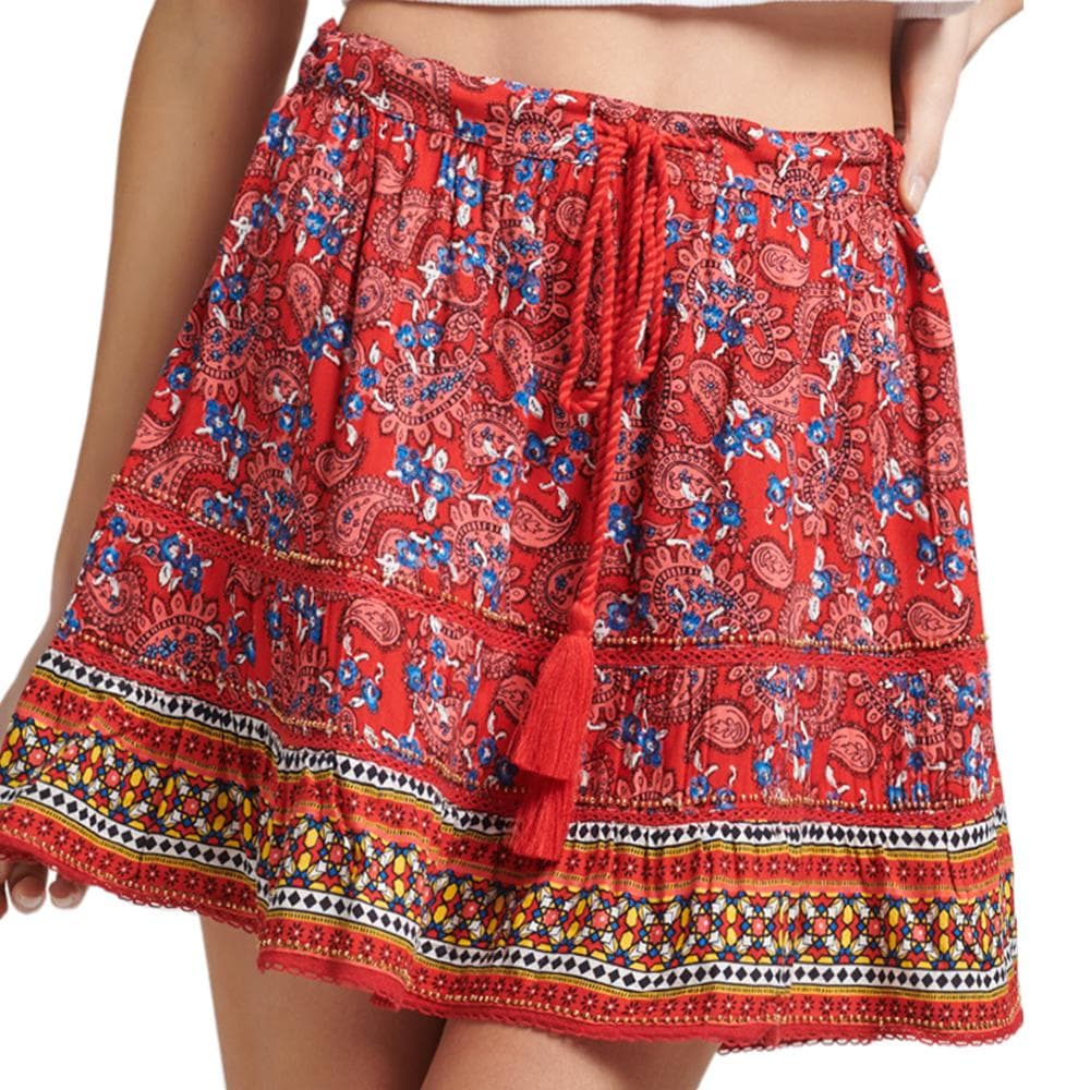 Jupe Rouge Femme Superdry Vintage Embellished 1