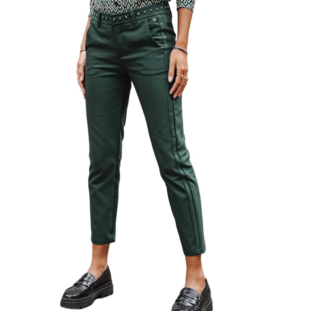 Pantalon Vert Foncé femme Freeman Porter Claudia Polyneo 1