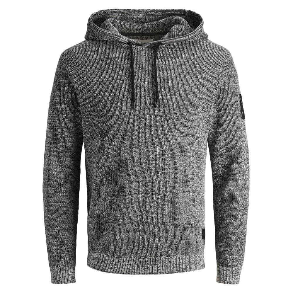 Pull Capuche Gris Homme Jack & Jones badge Knit 3