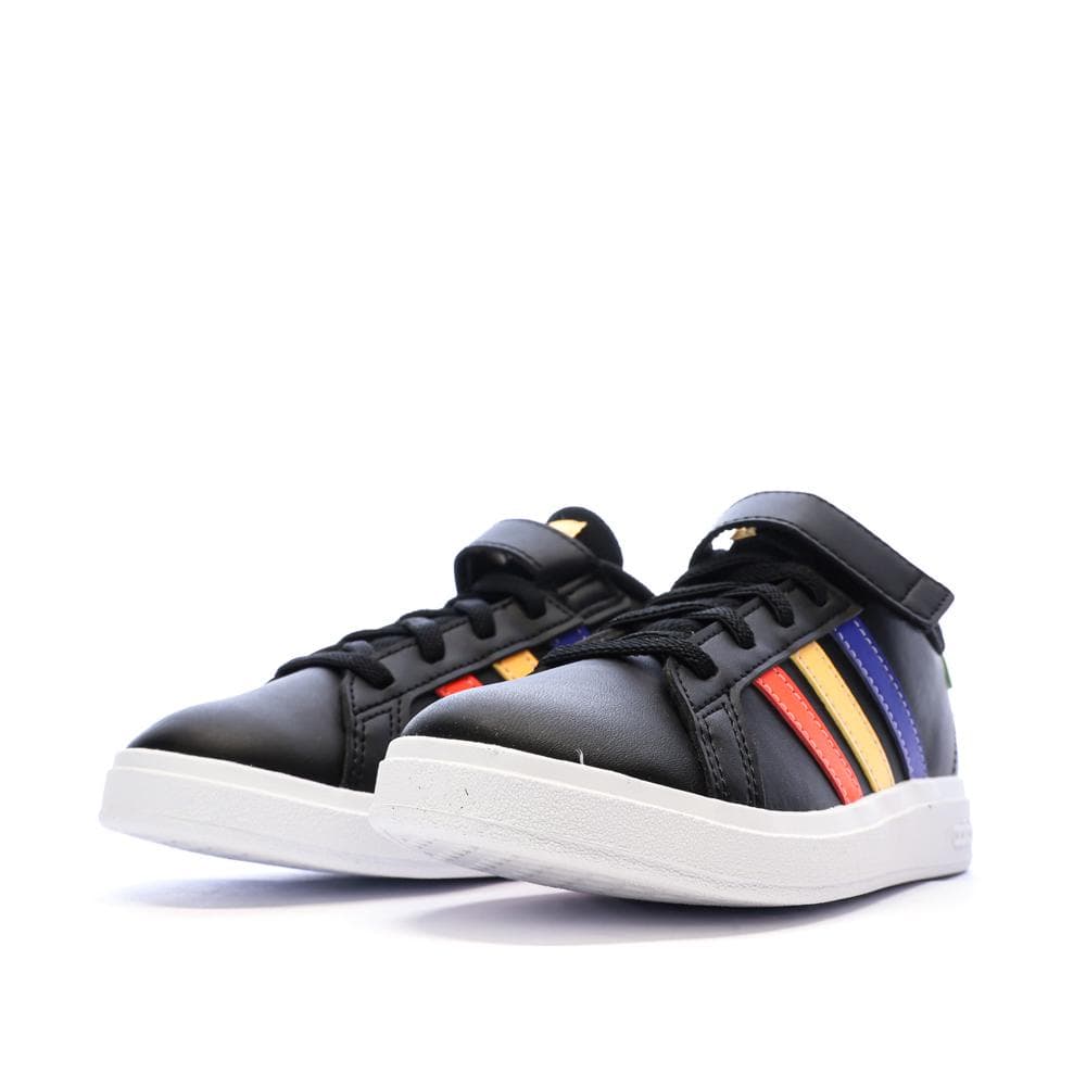 Baskets Noires/Vertes Garçon Adidas Grand Court 2.0 6