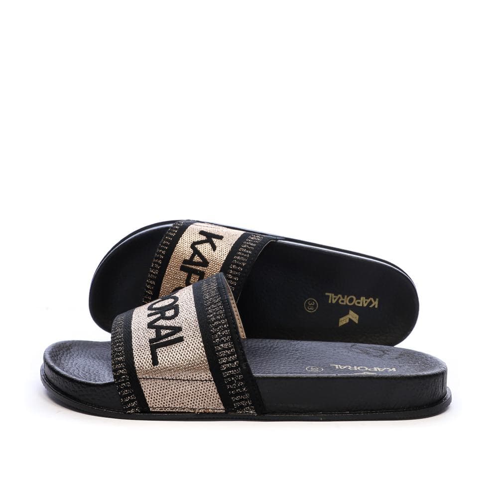 Claquettes Noir Femme Kaporal Tapioca 1