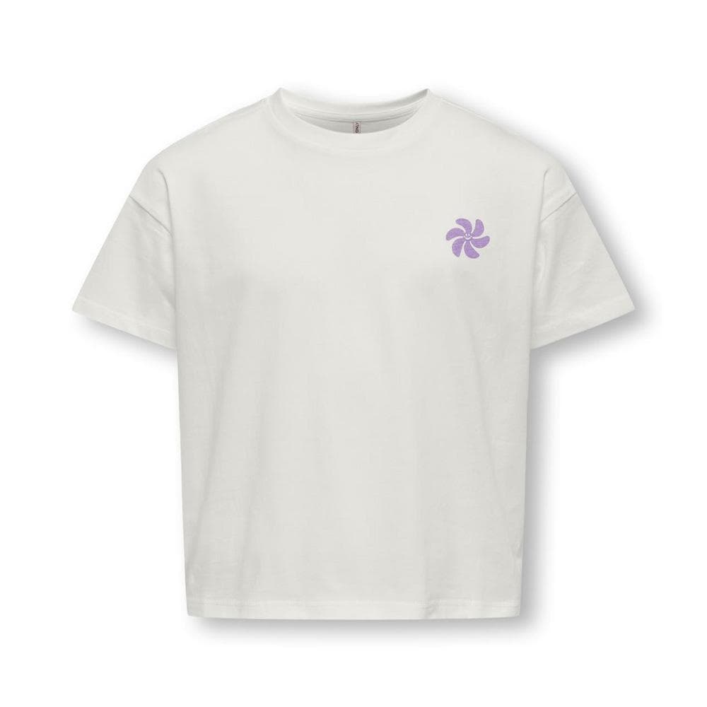 T-shirt Blanc Fille Kids Only Sun-veras Flower 1
