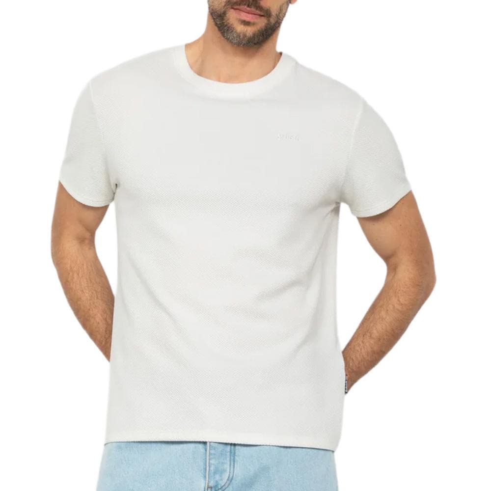 T-Shirt Blanc Homme Schott TSCLAY 1