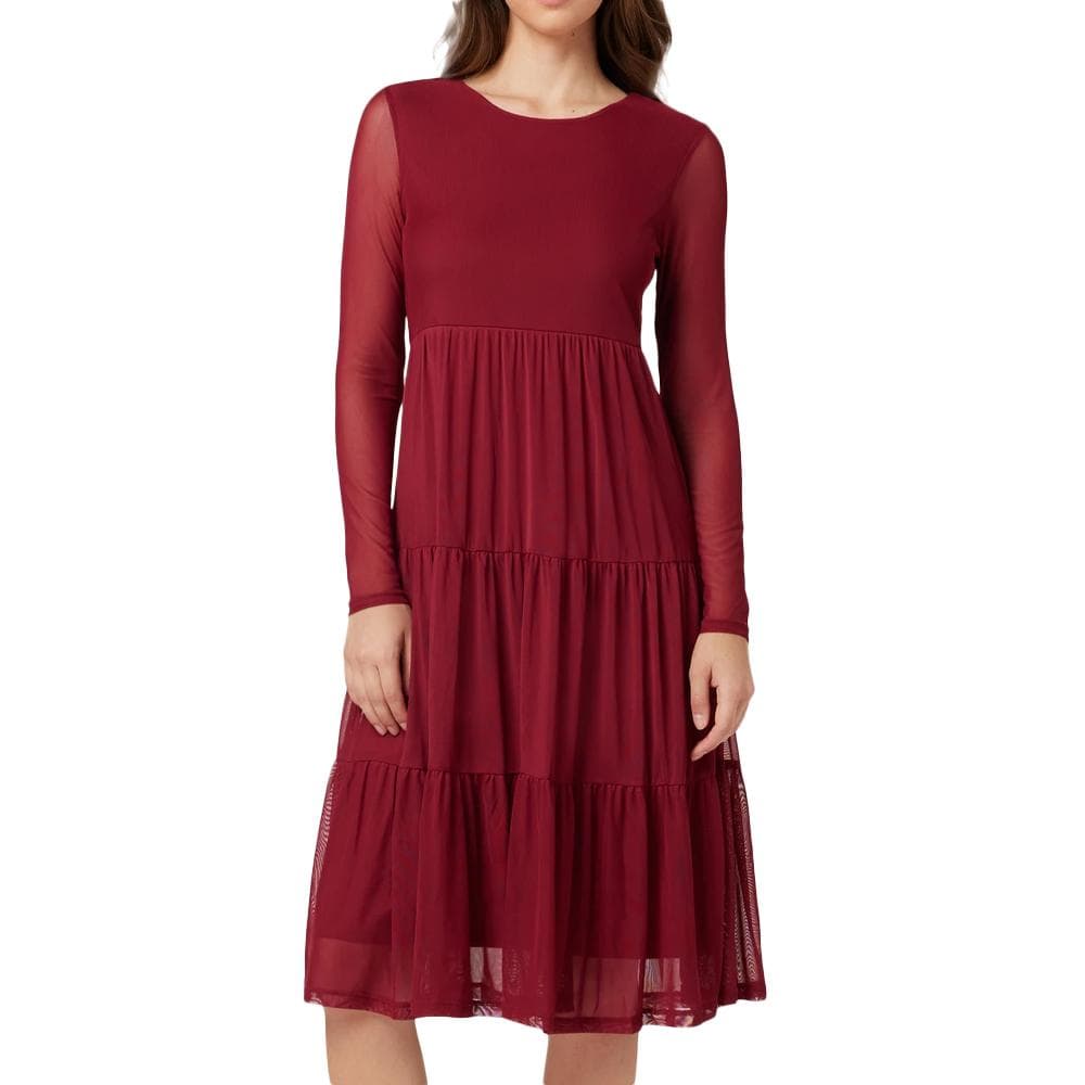 Robe Rouge Femme Vila Volettis Mesi 1