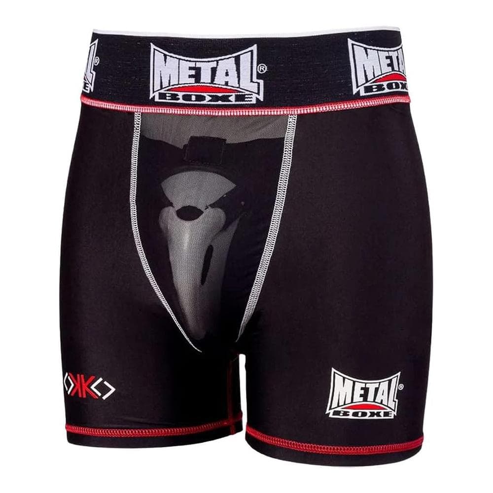 Short de boxe Noir/Rouge Homme Metal Boxe Shorty Extra Cup 1