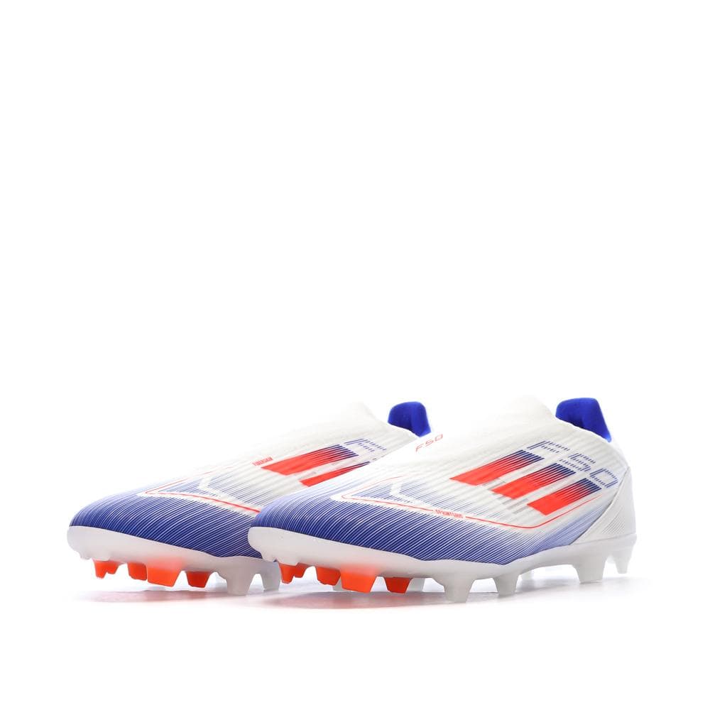 Chaussures de Foot Blanc/Bleu Adidas F50 League Ll FG/MG 6