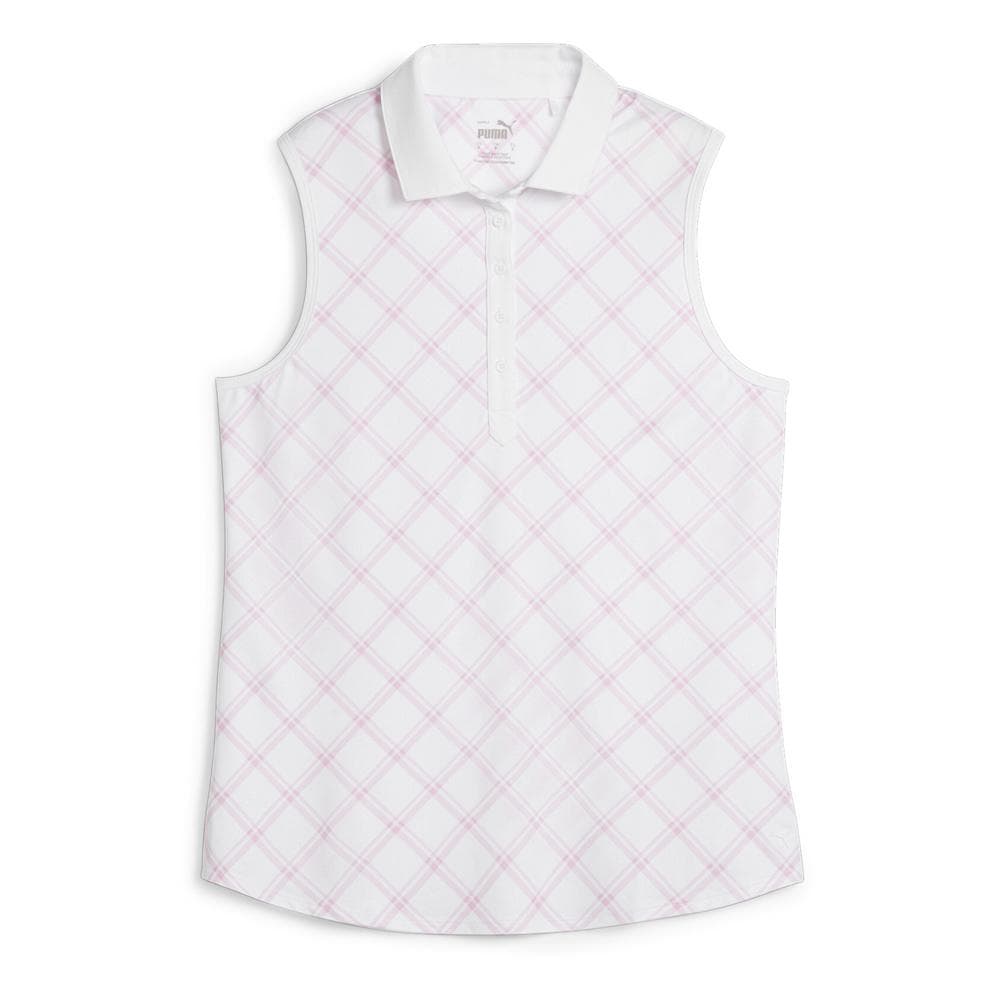 Polo Golf Rose/Blanc Femme Puma Cloudspun 1