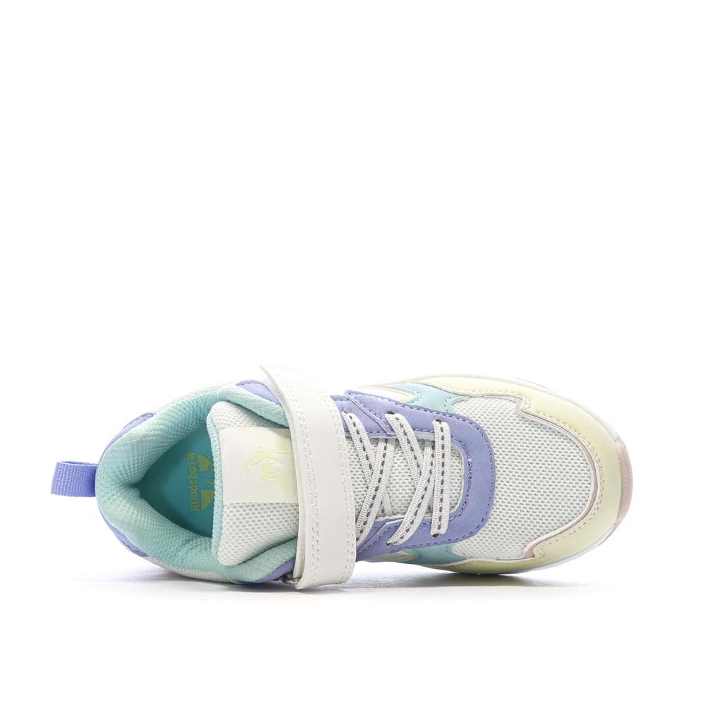 Baskets Blanc/Vert/Jaune Fille Le Coq Sportif Lsc Runner 4