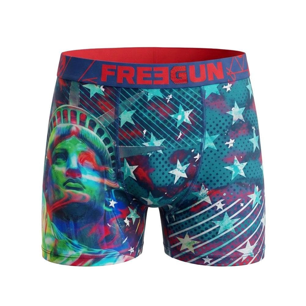 Boxer Bleu/Rouge Garçon Freegun Statue Liberté 1