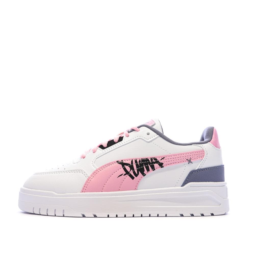 Baskets Blanc/Mauve/Rose Fille Puma Shuffle Downtown 1