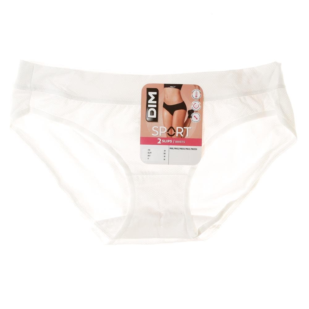 2x Slips Blanc Femme Dim D08GI 1