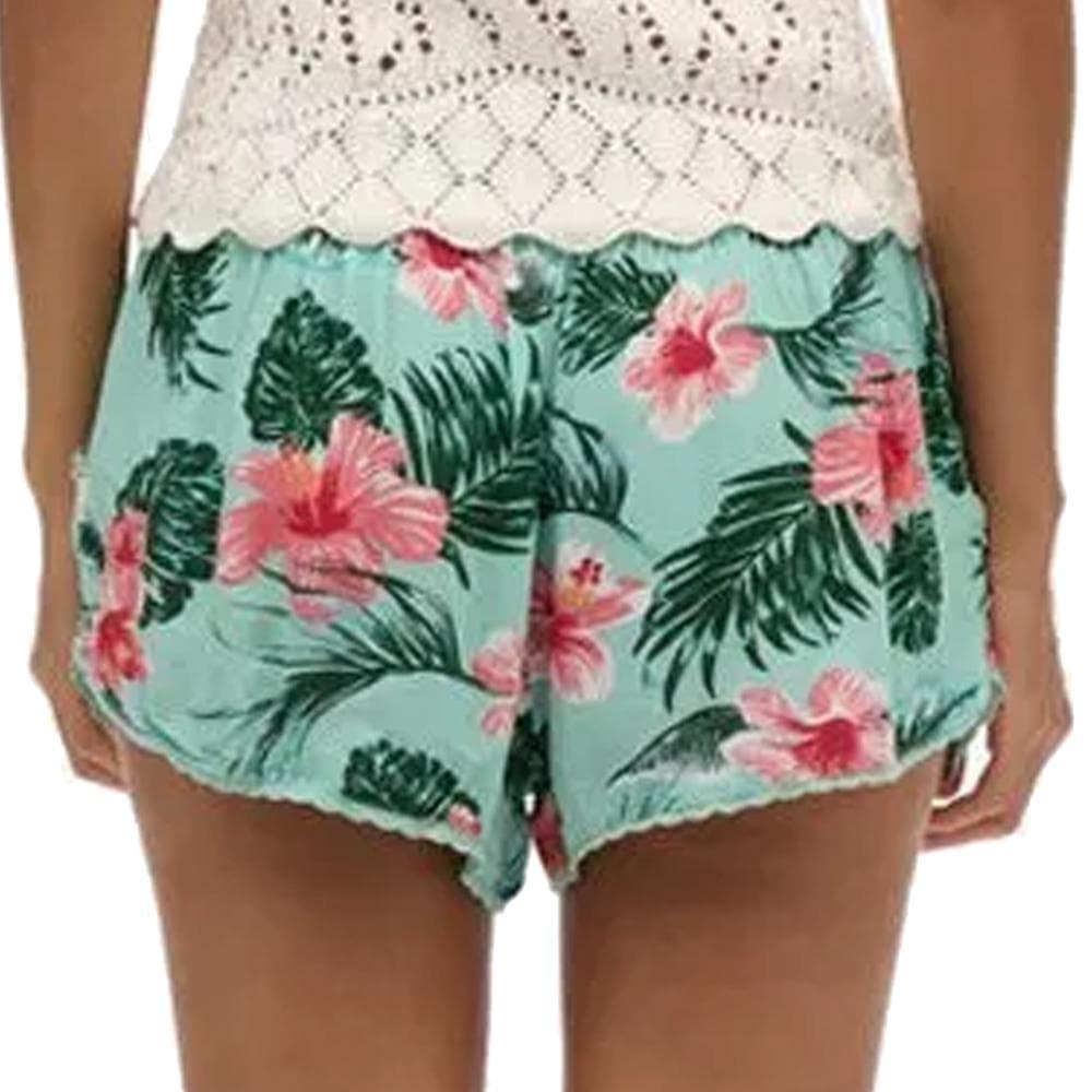 Short Turquoise/Rose Femme Superdry Beach 2