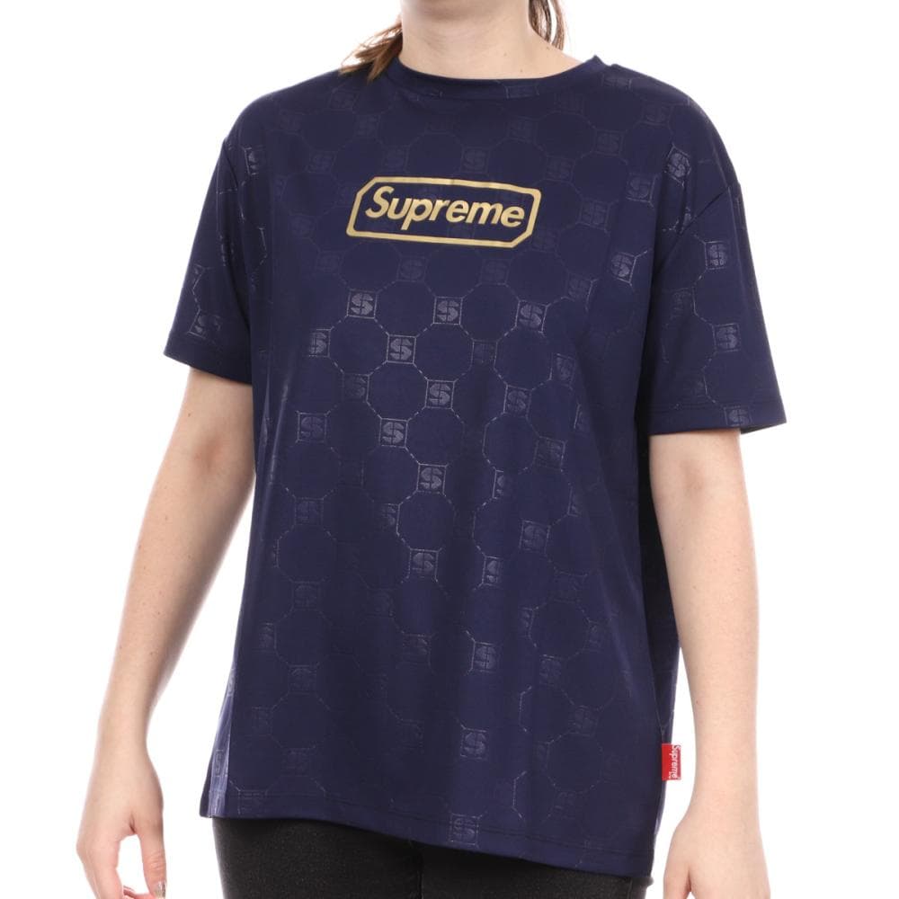 T-Shirt marine/or femme Supreme Grip Becca 1
