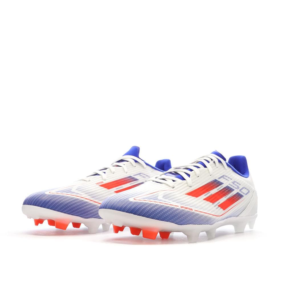 Chaussures de Foot Blanc/Bleu Adulte Adidas F50 League FG/MG 6