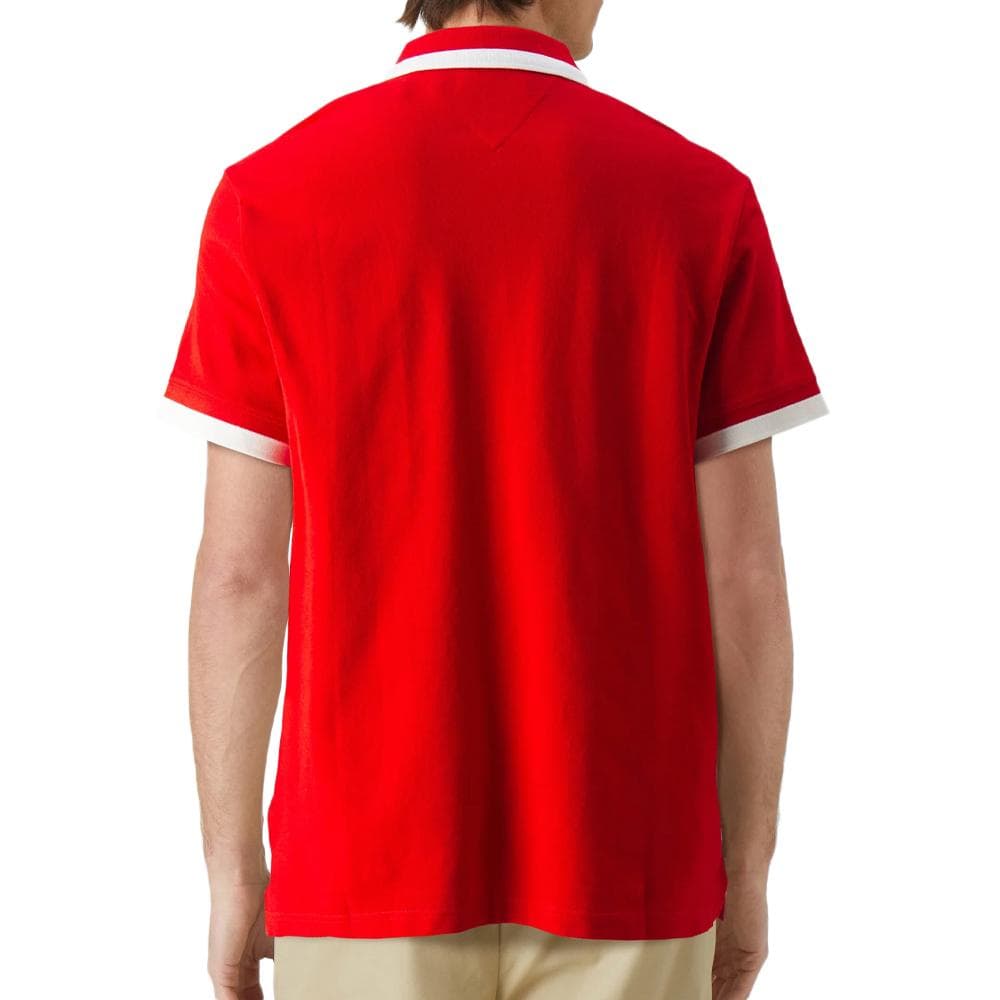 Polo Rouge Homme Tommy Hilfiger Solid 2