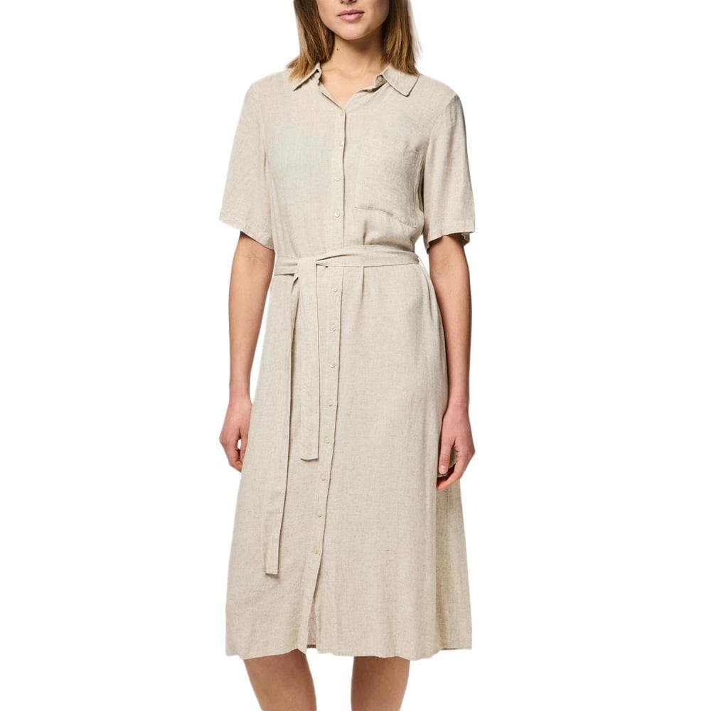Robe Beige Femme Pieces Pia 1