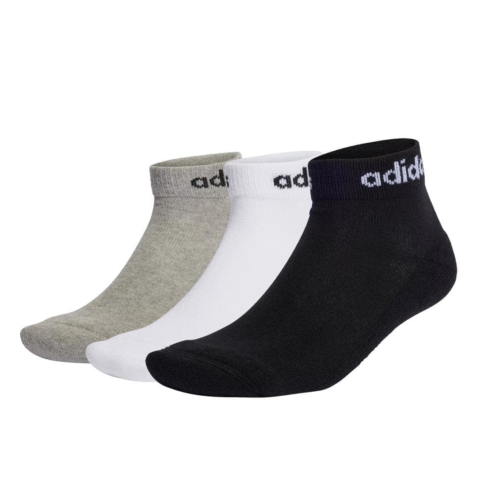 Lot de 3 Paires de Chaussettes Blanches/Noires/Grises Homme Adidas Ankle 1