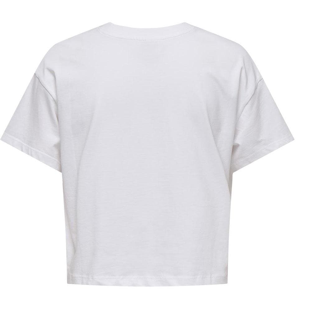 T-shirt Blanc Fille Kids ONLY Annbel-smile 2