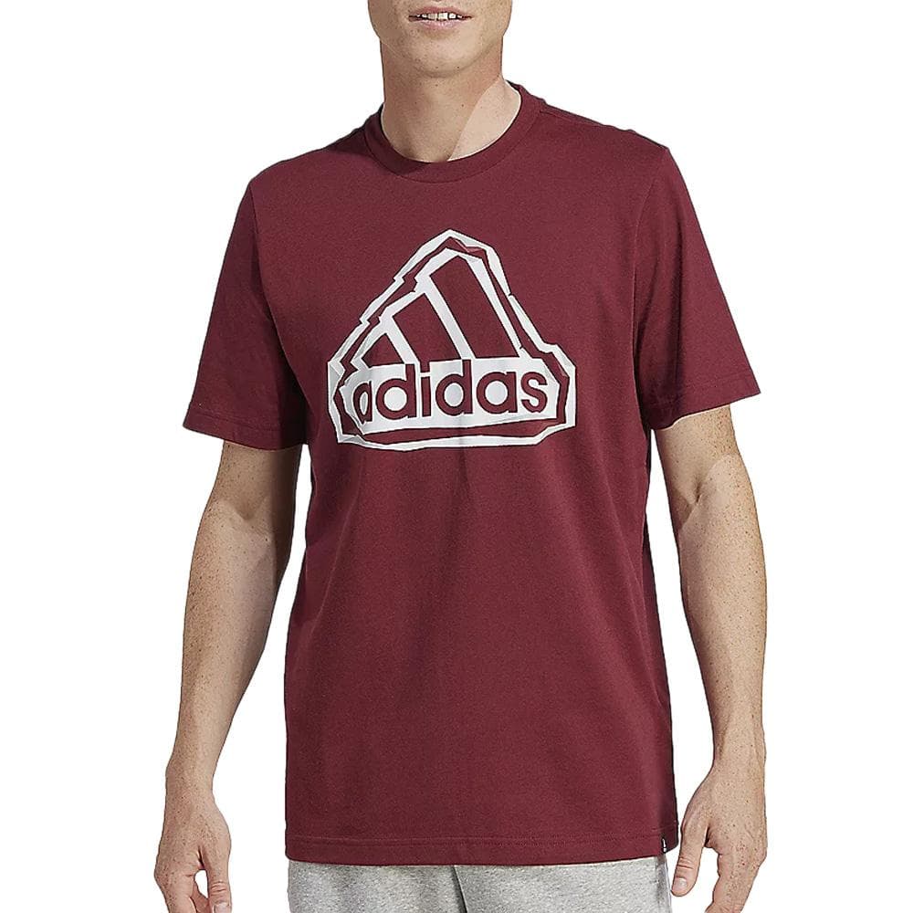 T-shirt Bordeaux Homme Adidas M Fld Bos Logo 1