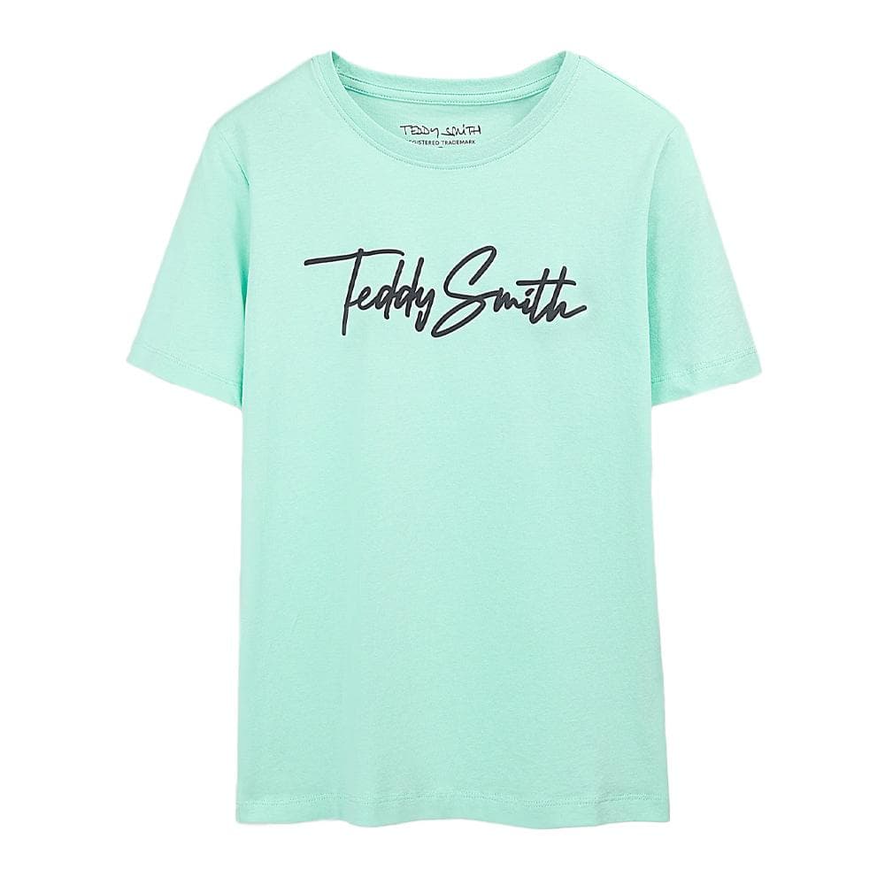 T-Shirt Vert Menthe Garçon Teddy Smith Evan 1