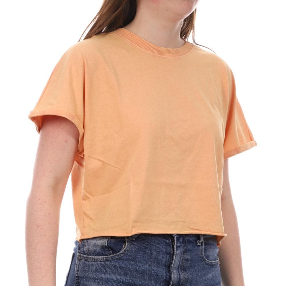T-Shirt Crop Orange JDY Femme Agnes 1