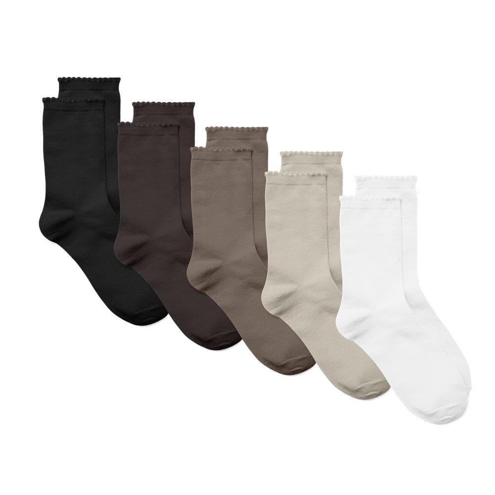 Pack 5 Paires de Chaussettes Beige/Marron/Noir Femme Vero Moda Kira 1