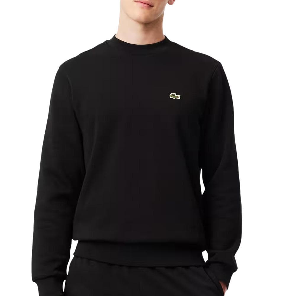 Sweat Noir Homme Lacoste Strip Crew 1