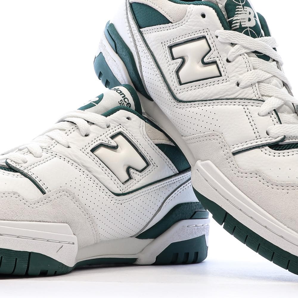 Baskets Blanches/Vertes Homme New Balance BB550 7