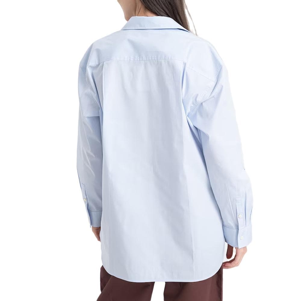 Chemises Bleu Femme Calvin Klein Jeans Poplin Relaxed 2