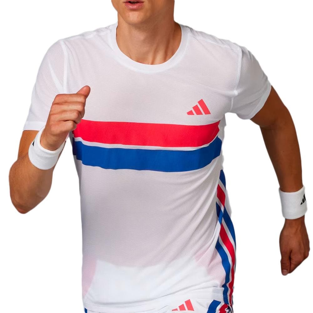 Haut de Sport Blanc Homme Adidas Adizero 1