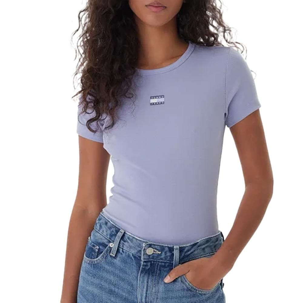 T-Shirt Violet Femme Tommy Hilfiger Badge DW0DW17881 1