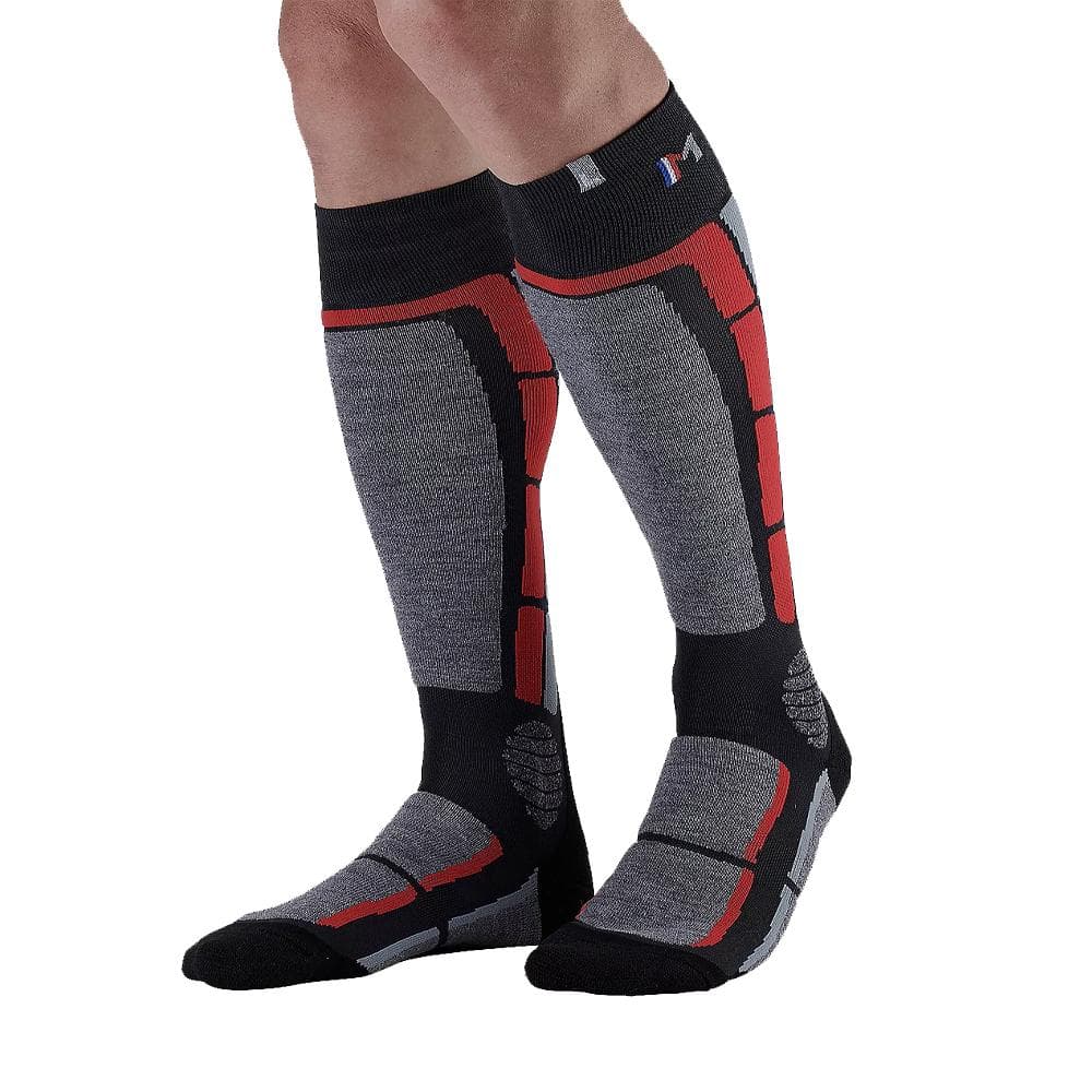 X1 Paire de Chaussettes Noir/Rouge Mixte Monnet Back Side 1