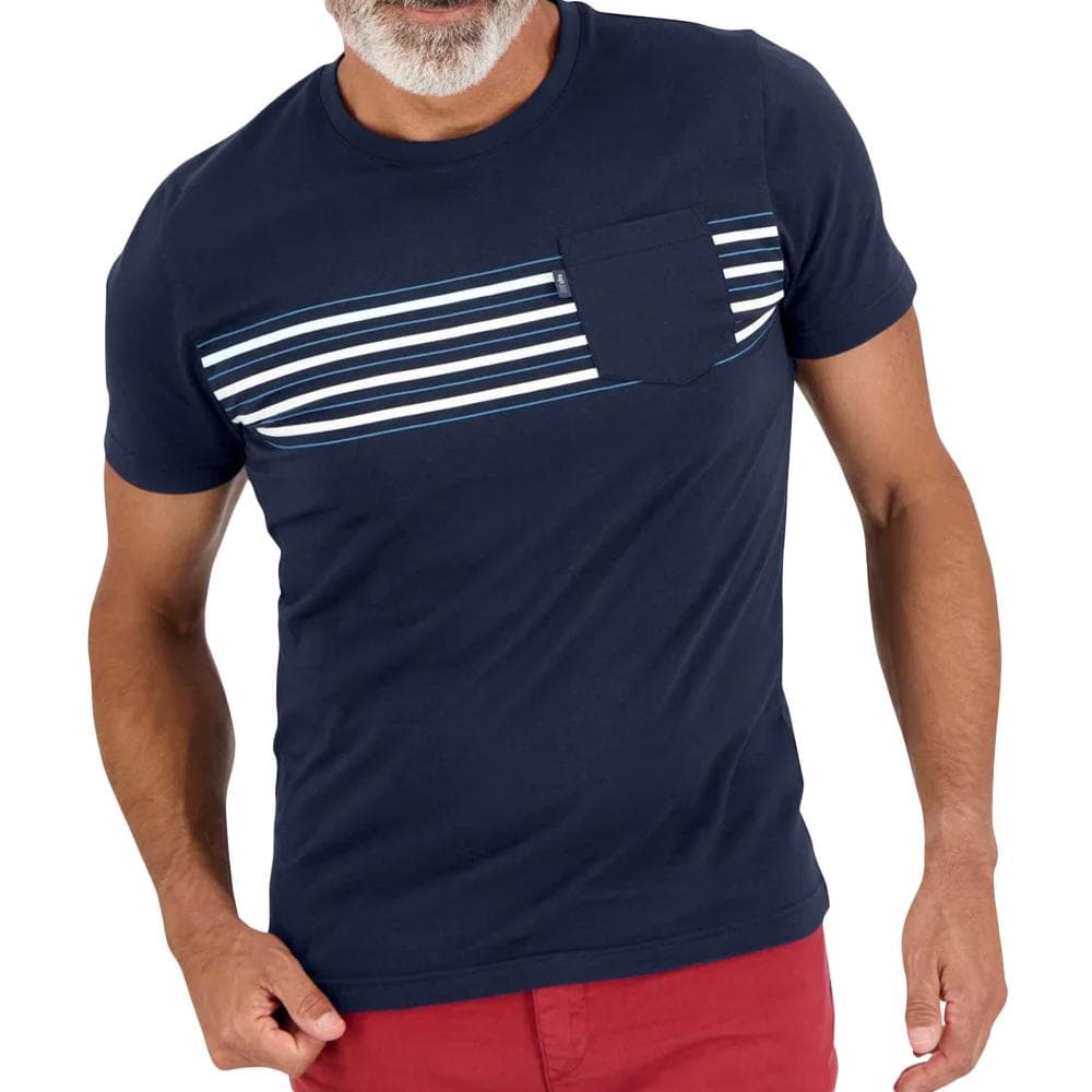 T-Shirt Marine Homme TBS Recifs 1