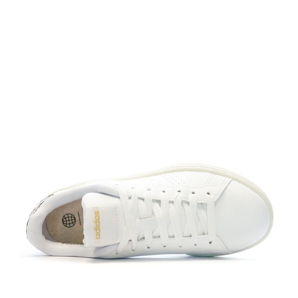 Baskets Blanches/Léopard Femme Adidas Advantage 4