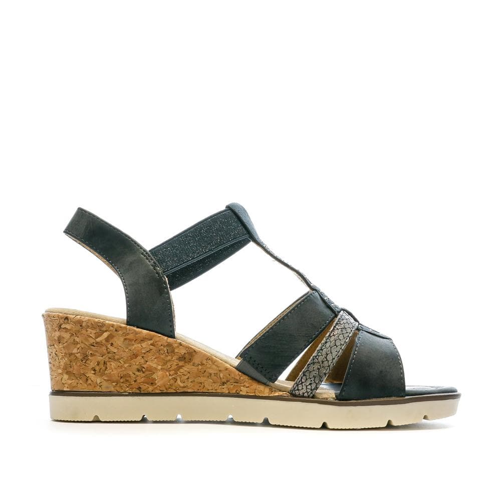 Sandales compensées Bleu Femme Relife Jinkat 2