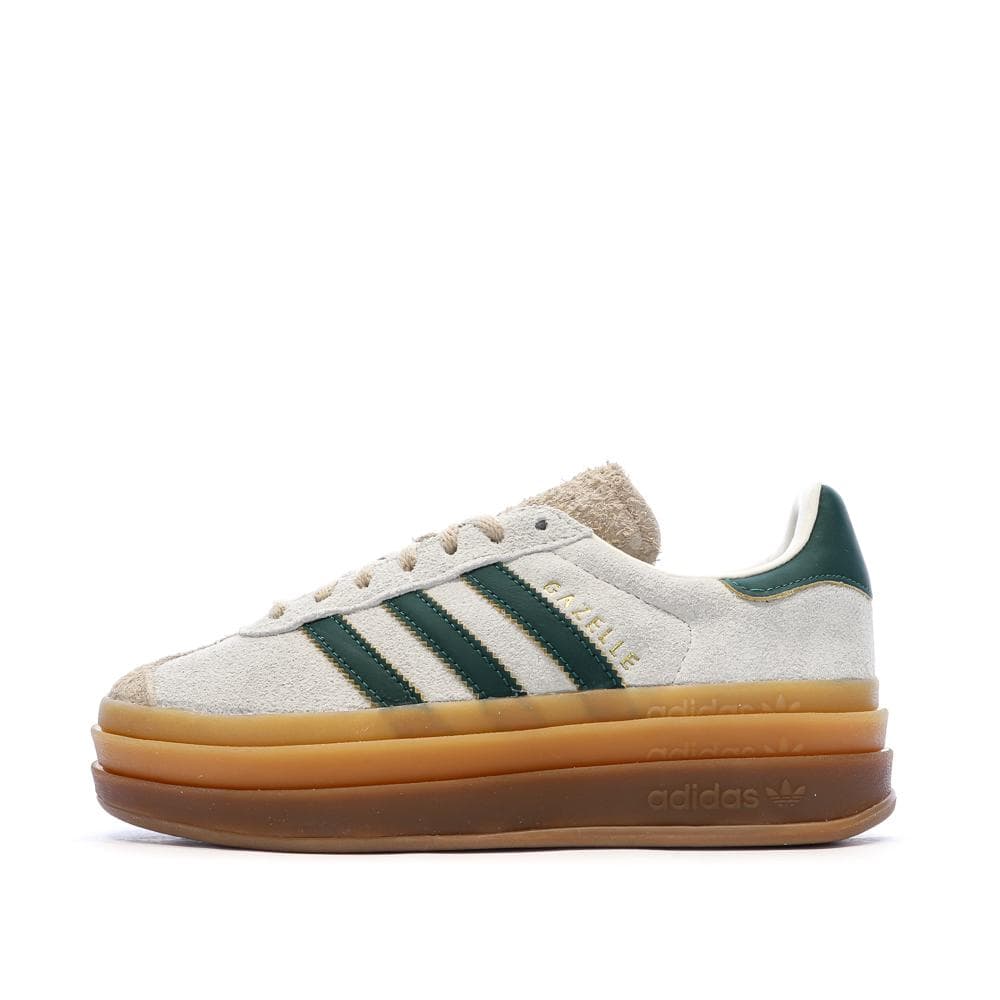 Baskets Beige/Vert Femme Adidas Gazelle Bold 1