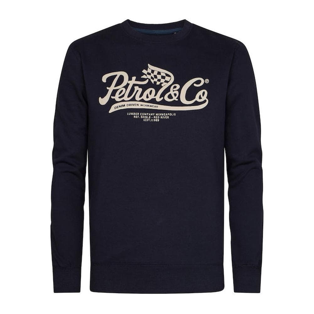 Sweat Noir/Ecru Homme Petrol Industries Neck 1