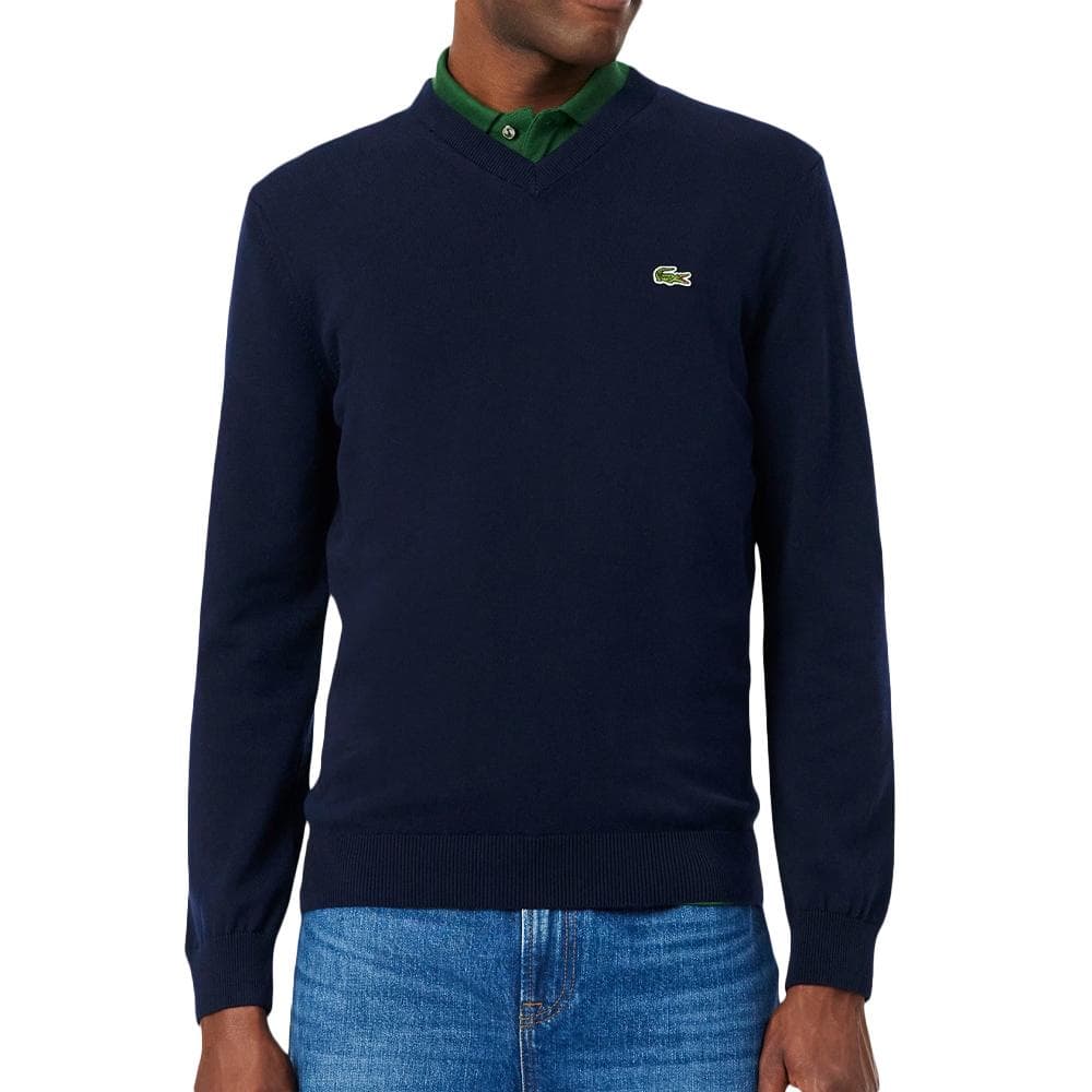 Pull Col V Marine Homme Lacoste 1