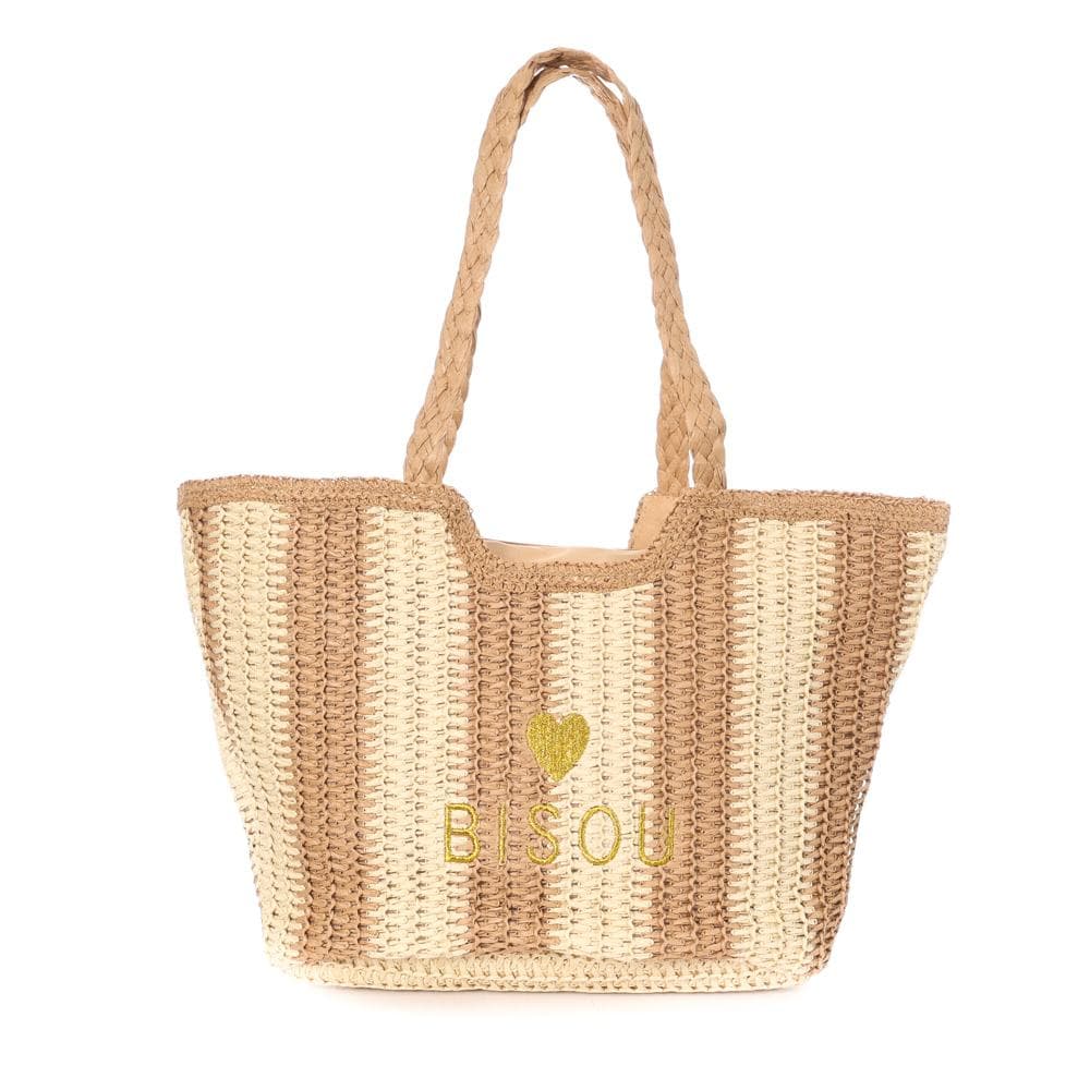 Sac de Plage Naturel/Taupe Femme Gérard Pasquier 1