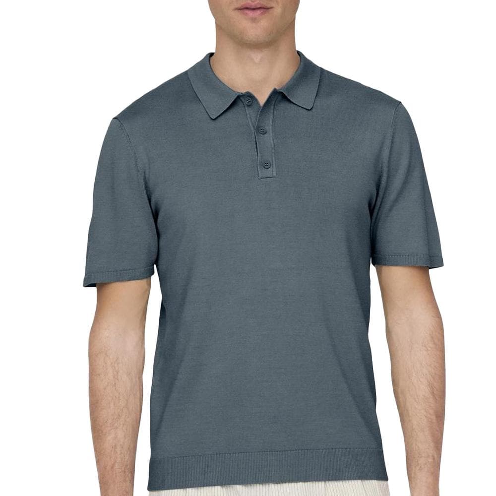 Polo Bleu Homme Only & Sons Skyler 1
