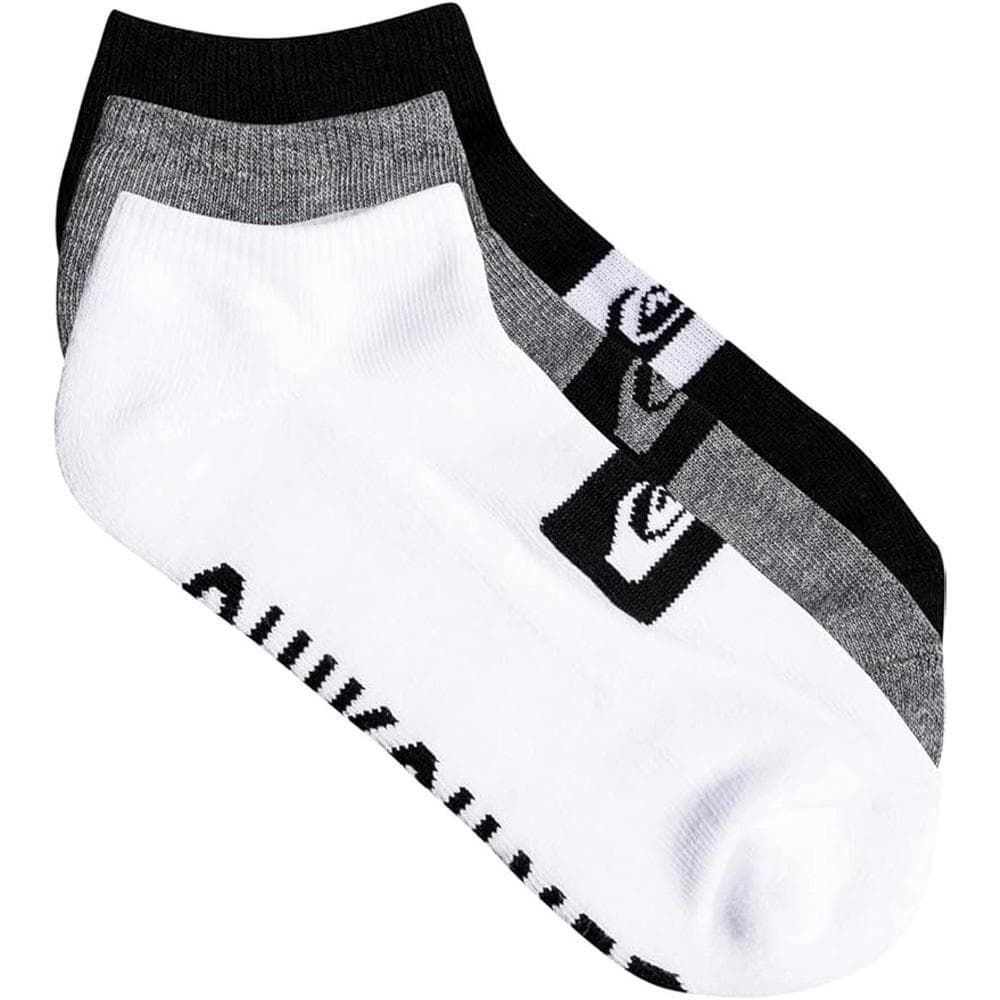x3 Chaussettes Blanches/Noires/Grises Homme Quiksilver 3ankle 1