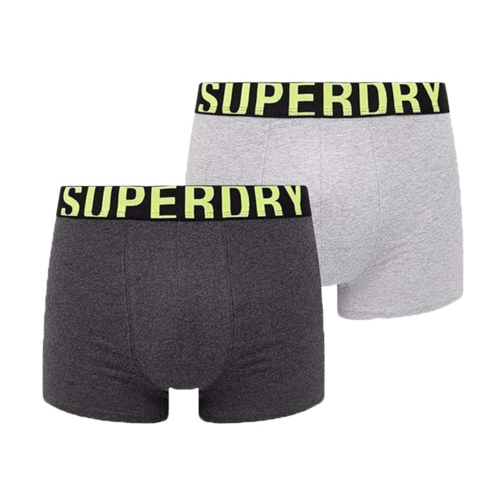 x2 Boxers Gris/Jaune Homme Superdry M3110345A 1