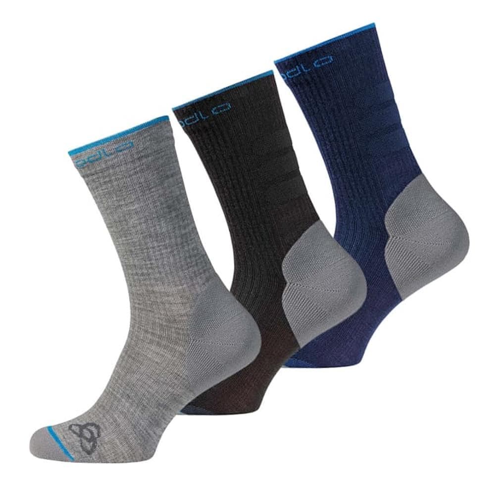 X3 Paires de Chaussettes Gris/Noir/Marine Mixte Odlo Allround 1