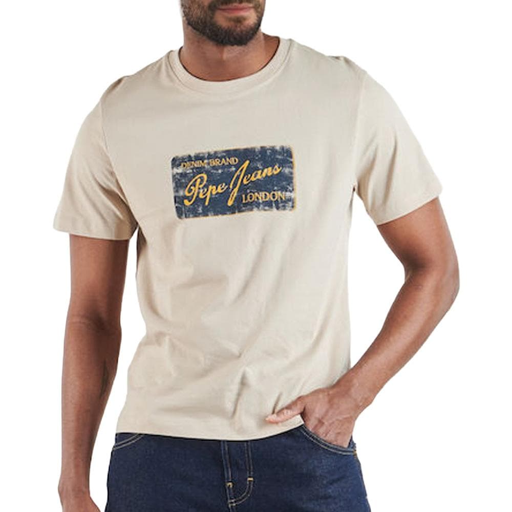 T-Shirt Beige Homme Pepe jeans Original 1