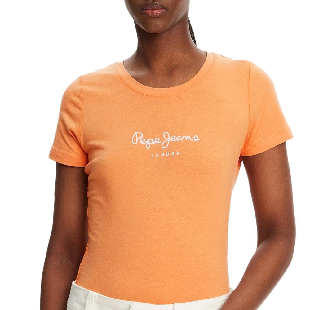 T-shirt Orange Femme Pepe jeans New Virginia 1