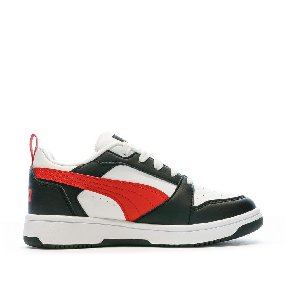 Baskets Noir/Blanc Garçon Puma Rebound 2