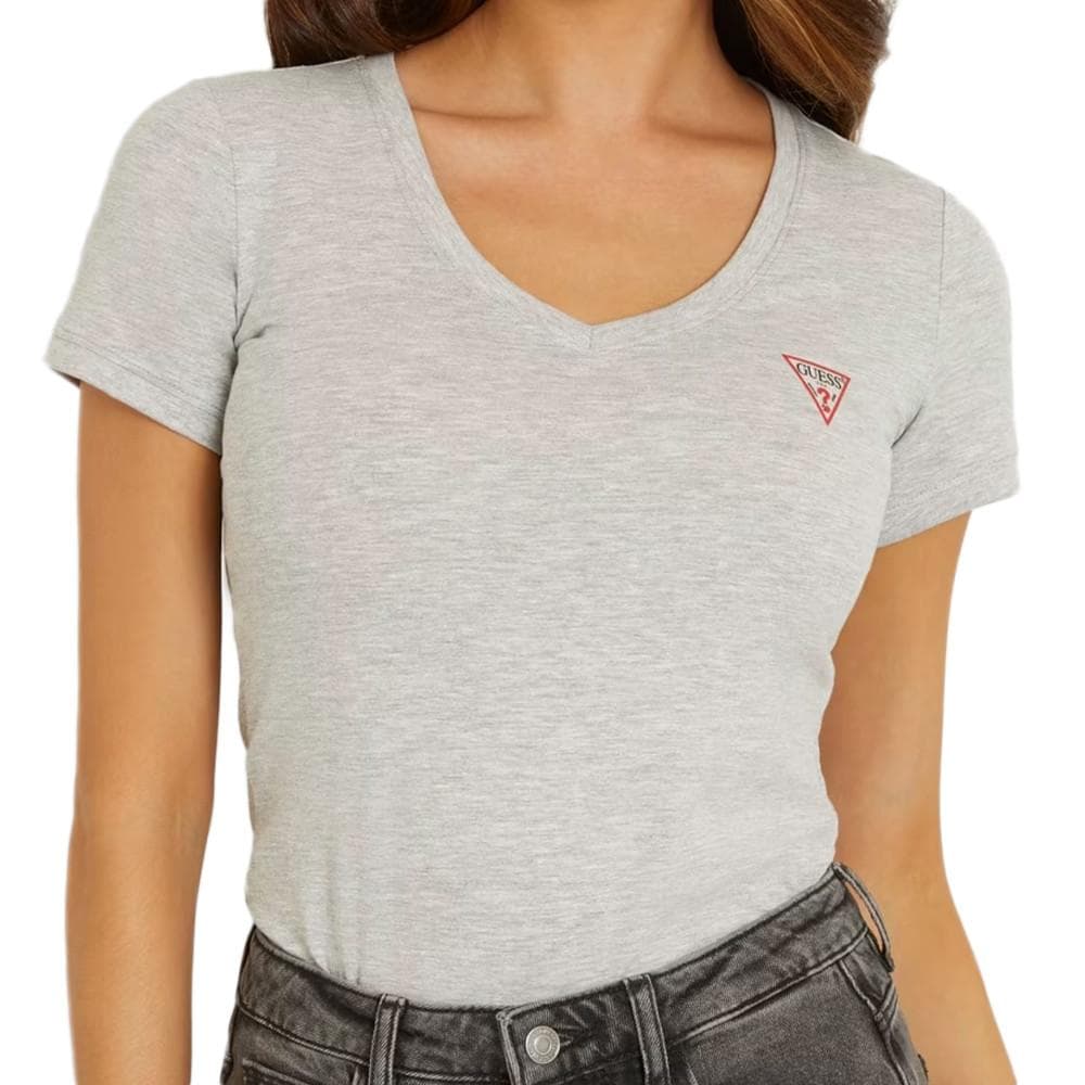 T-shirt Gris Femme Guess Mini Triangle 1