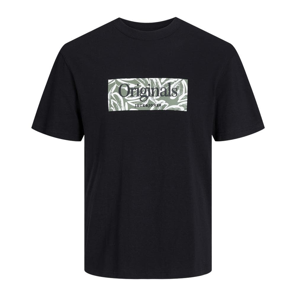 T-shirt Vert/Noir Garçon Jack & Jones Branding 1