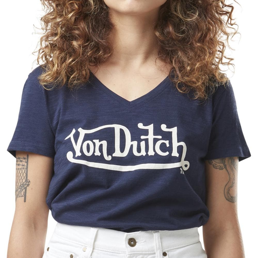 T-shirt Marine Femme Von Dutch Slub 1